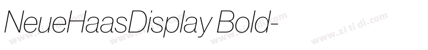 NeueHaasDisplay Bold字体转换